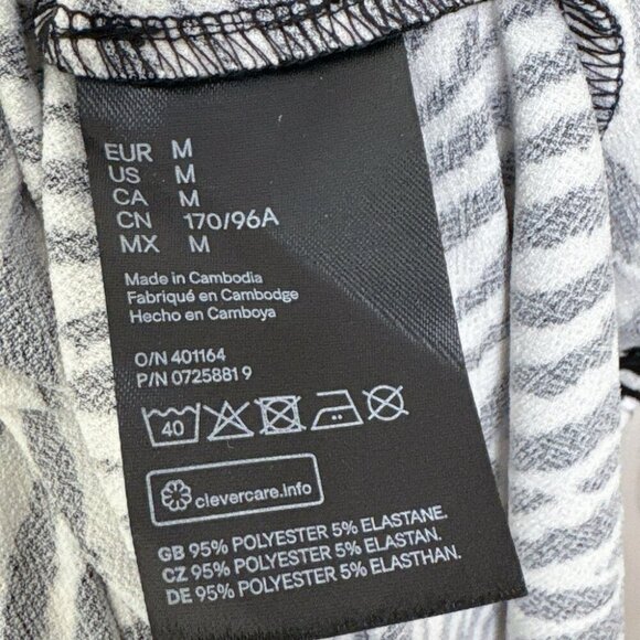 H&M Womens Medium Knee Length Zebra Print Belted Wrap Dress - Picture 8 of 11